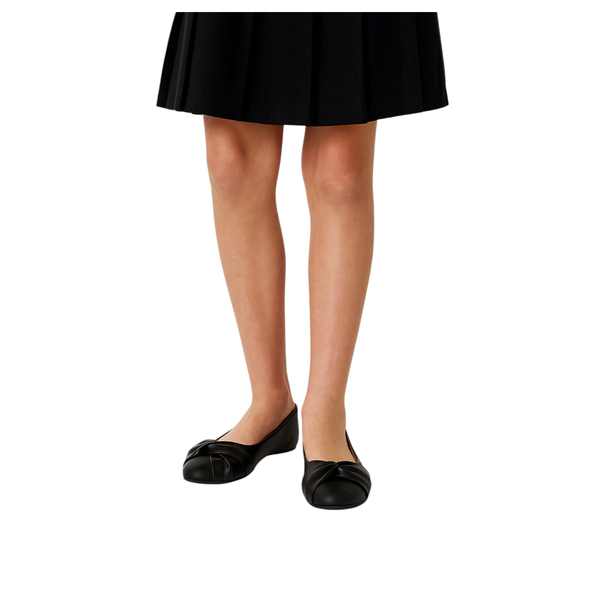 Ladies Black Slip On Flat Shoes - Schoolwear / Workwear